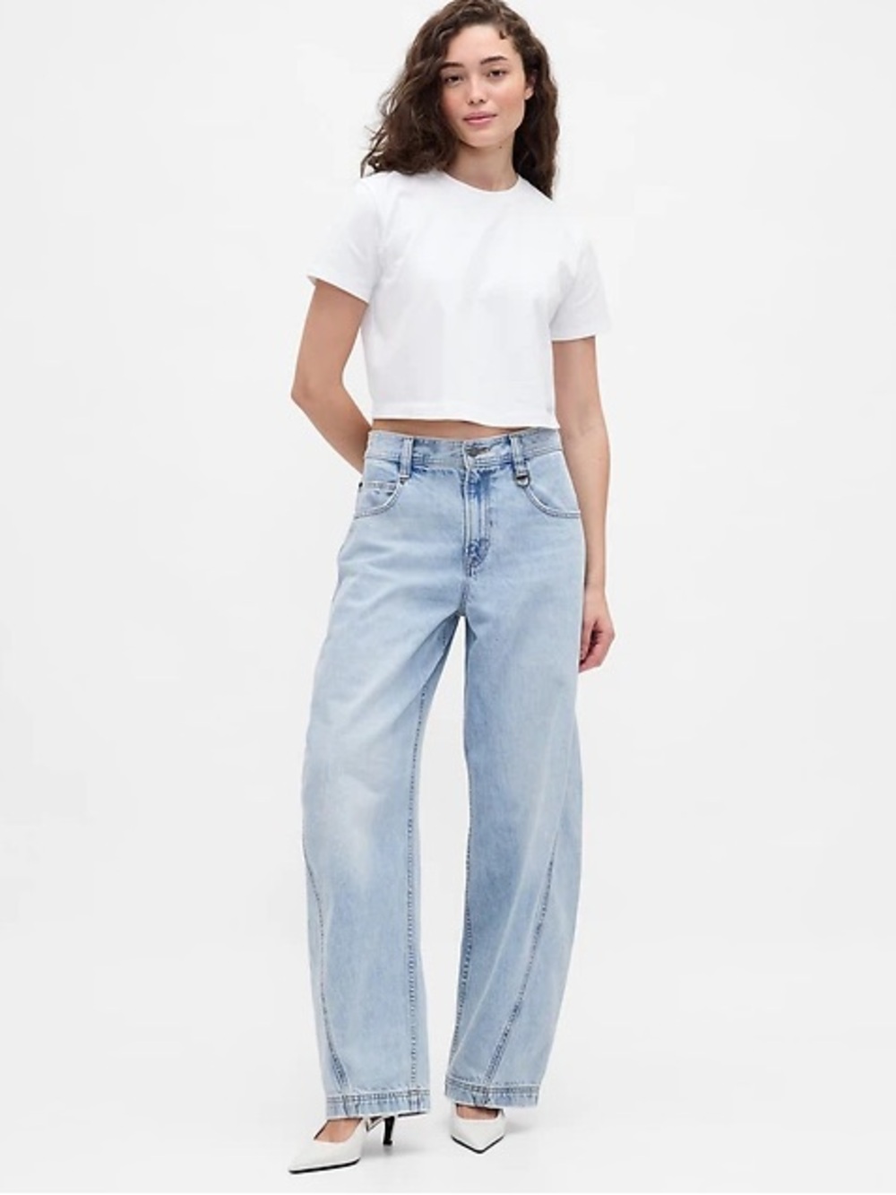 Gap x Beis highrise barrel jeans